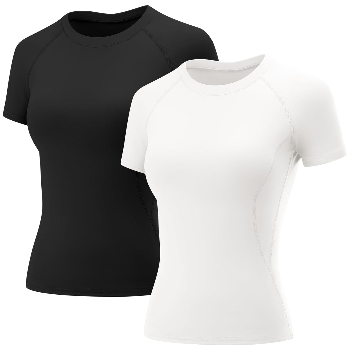 LOMON Womens Workout Short Sleeve Tops Crew Neck Raglan Athletic Shirts
