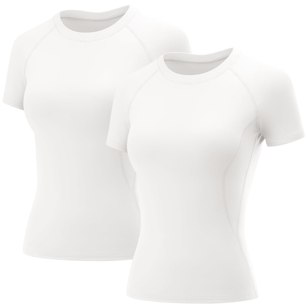 LOMON Womens Workout Short Sleeve Tops Crew Neck Raglan Athletic Shirts