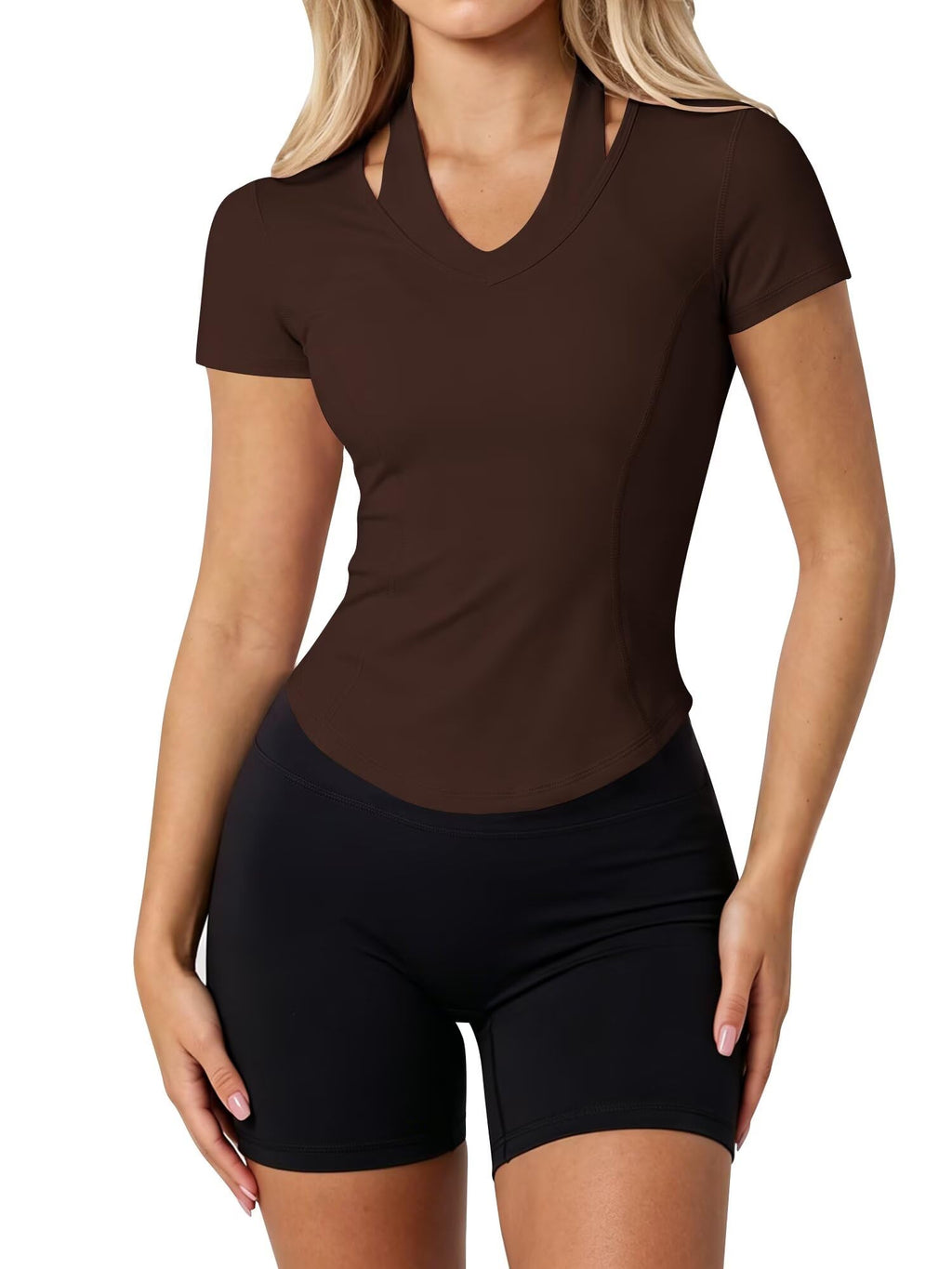Short Sleeve Workout Tops for Women Athletic Gym Shirts Yoga Running Sports Breathable Tees