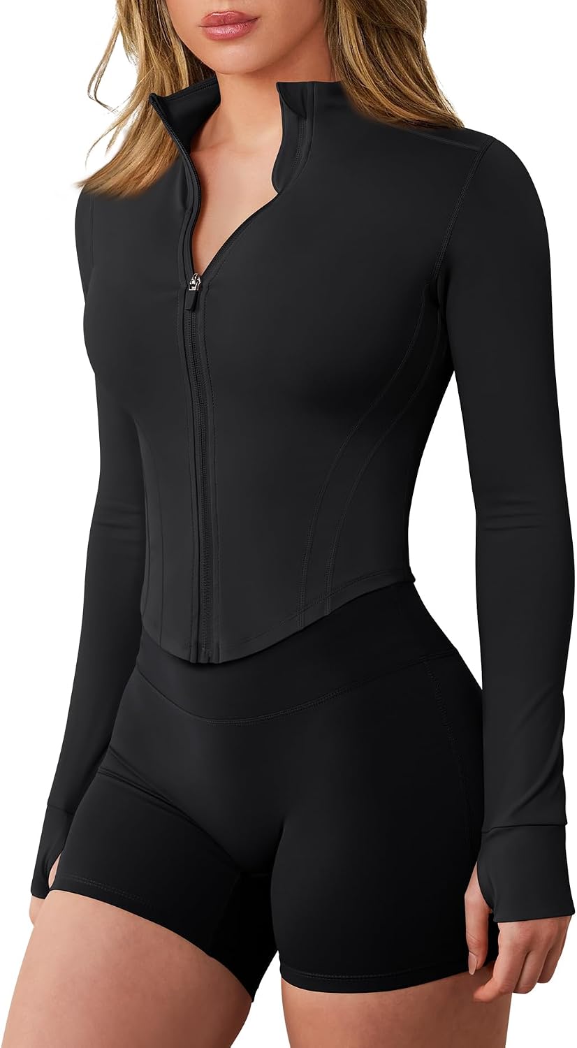 GYM RAINBOW Workout Jackets for Woman, Cropped BBL Gym Athletic Jacket