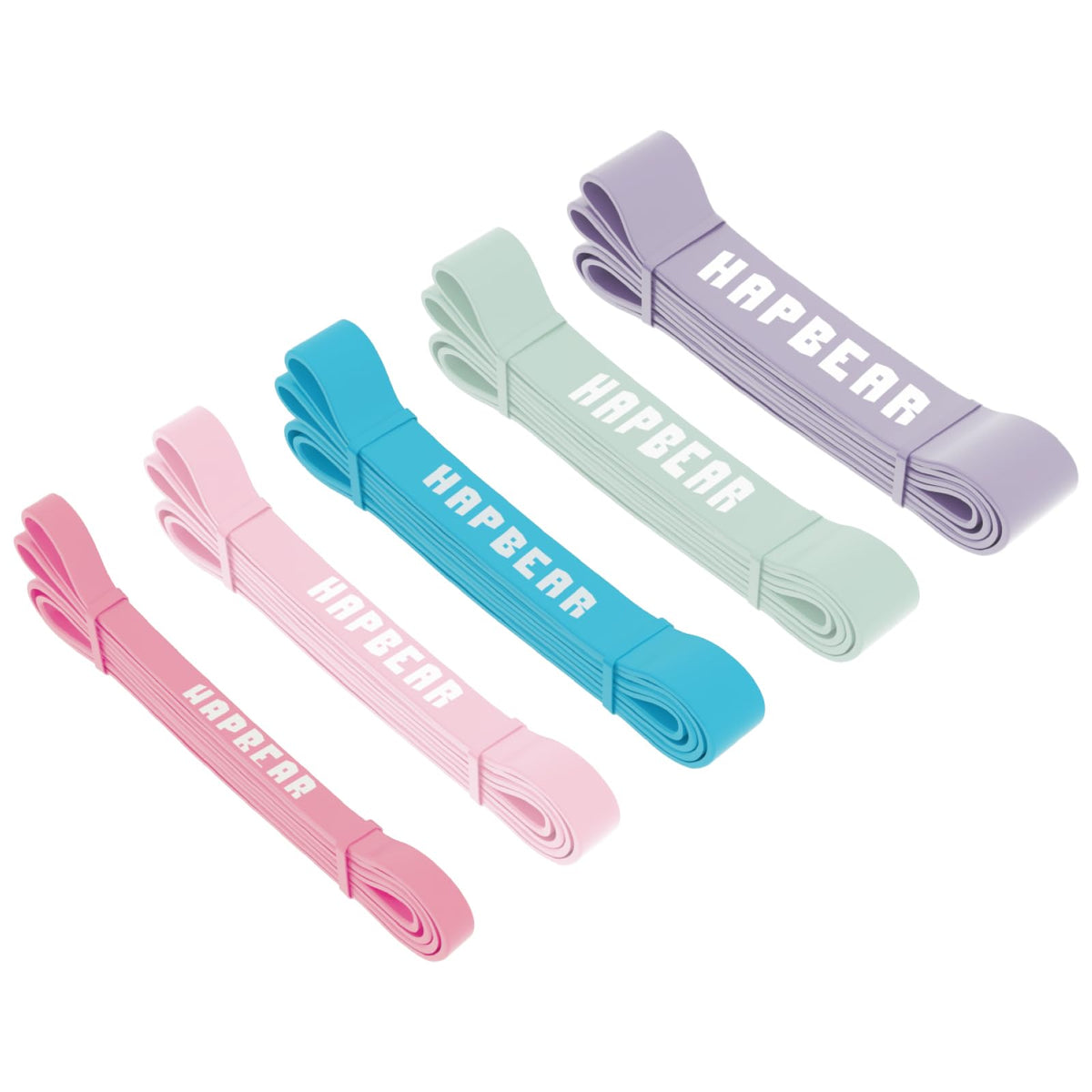 HAPBEAR Pull Up Assistance Bands - Pull Up Bands - Resistance Bands - Exercise Bands Resistance Bands Set of 5 - Workout Bands for Working Out, Stretching, Muscle Training