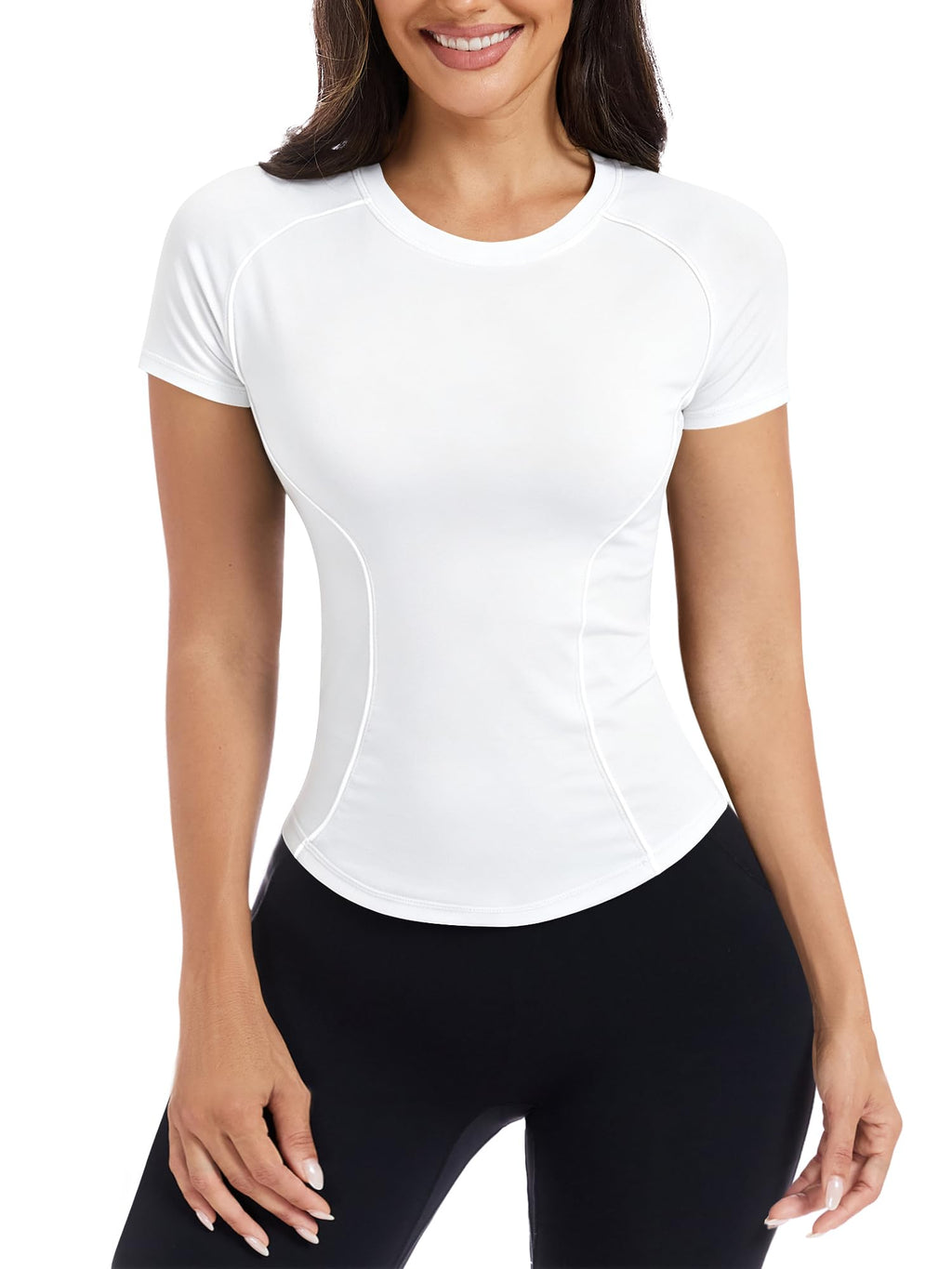 Short Sleeve Workout Tops for Women Athletic Gym Shirts Yoga Running Sports Breathable Tees