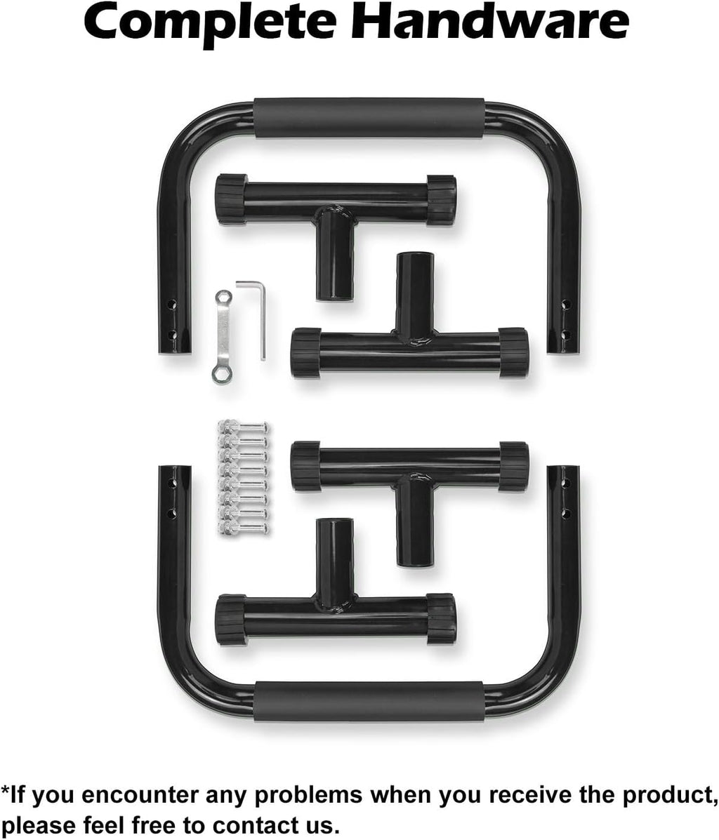 TABEKE Push Up Bar, 14'' High Steel Parallettes & Dip Bar with Full Coverage Foam Handle, Heavy-Duty Calisthenics Parallel Bars for L-Sit, Dips, Home Gym Strength Training Workout