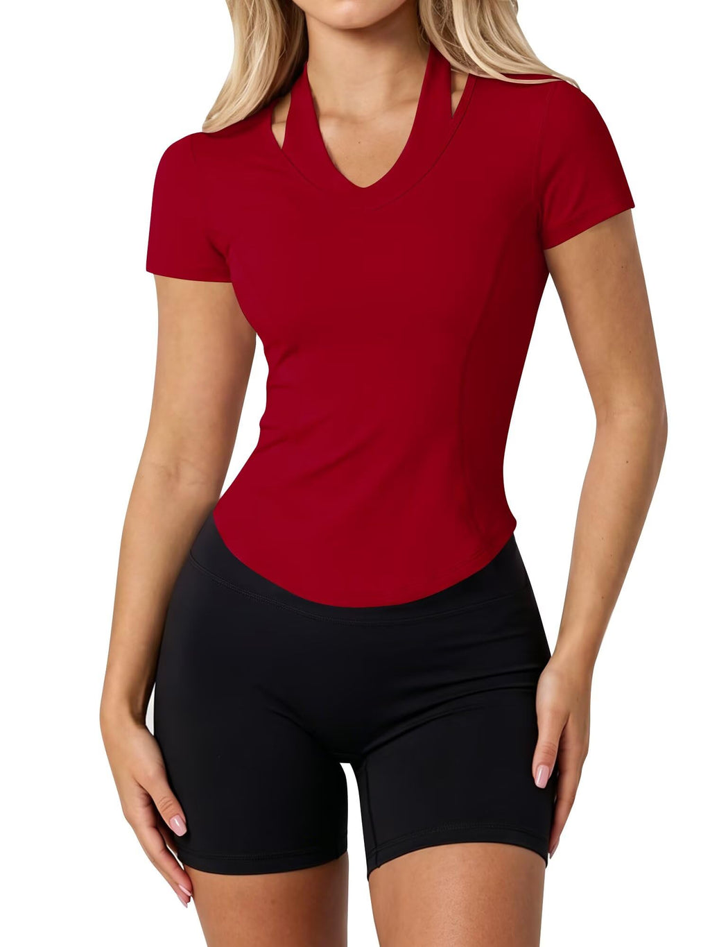 Short Sleeve Workout Tops for Women Athletic Gym Shirts Yoga Running Sports Breathable Tees