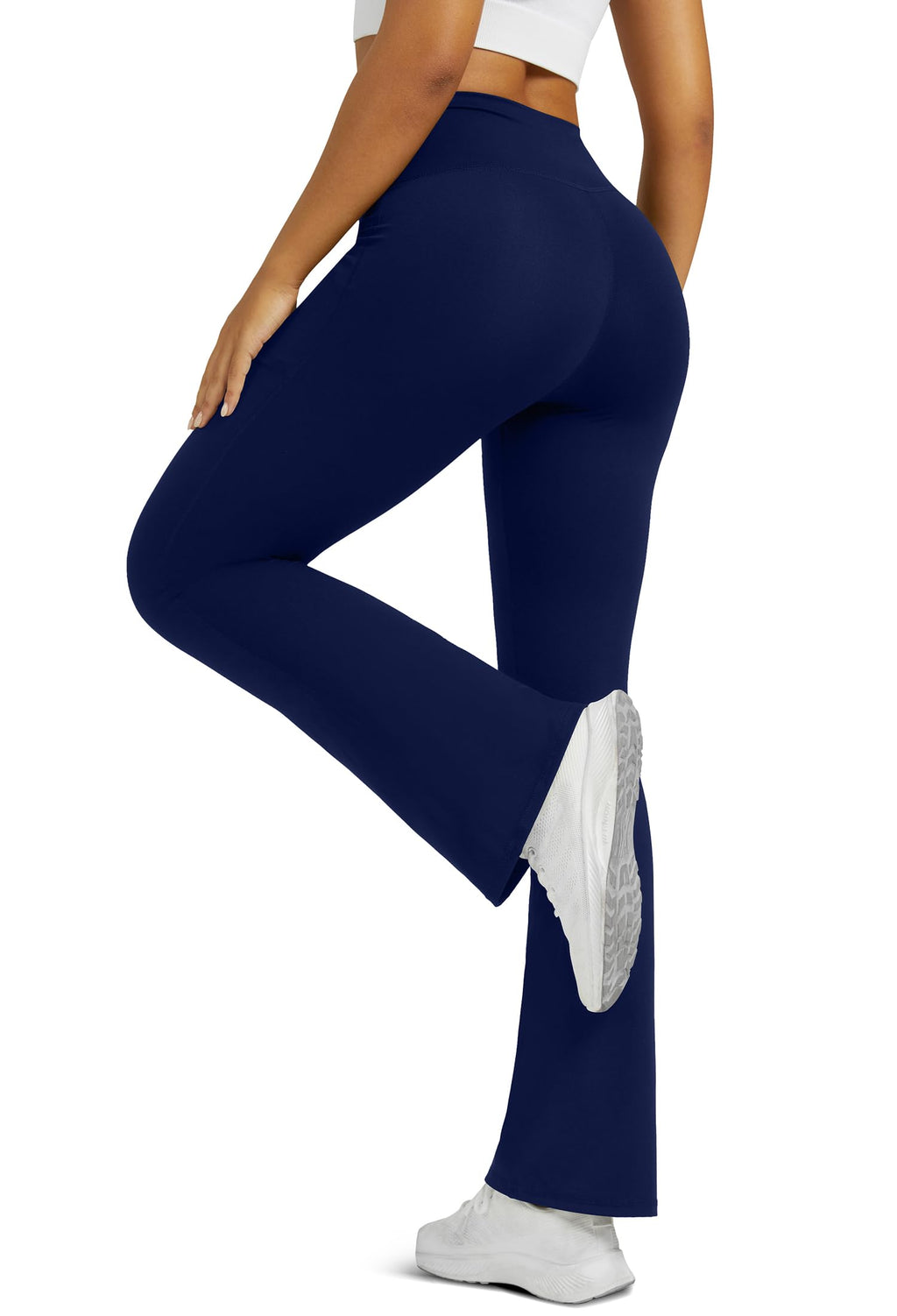 Yoga Pants for Women Flare Leggings with Pockets Crossover Yoga Leggings