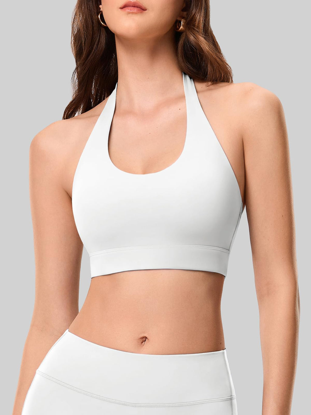 Halter Sports Bra with Adjustable Strap