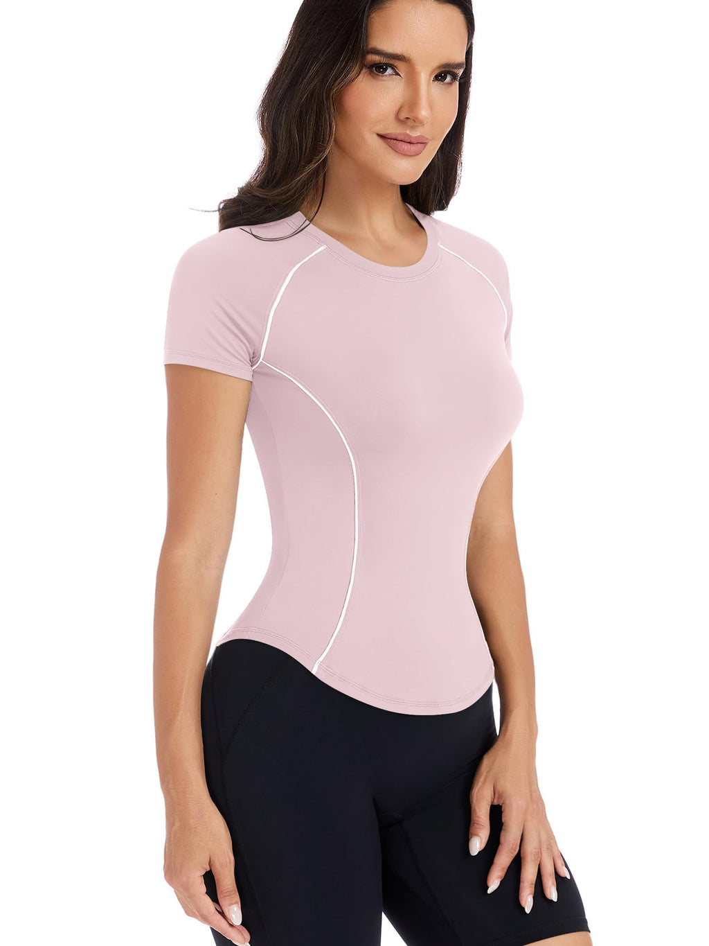 Short Sleeve Workout Tops for Women Athletic Gym Shirts Yoga Running Sports Breathable Tees