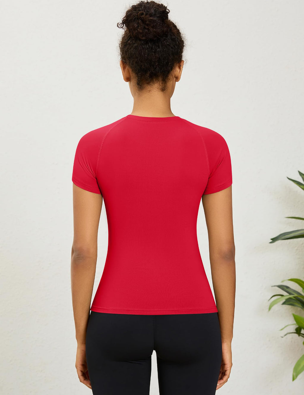 LOMON Womens Workout Short Sleeve Tops Crew Neck Raglan Athletic Shirts