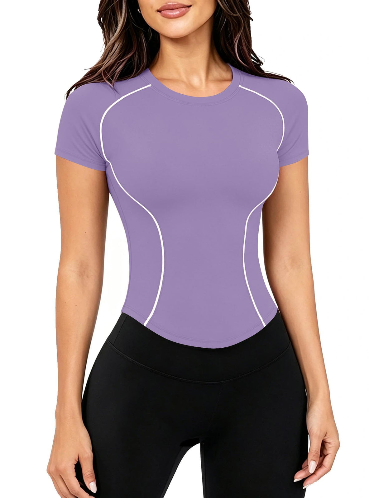 Short Sleeve Workout Tops for Women Athletic Gym Shirts Yoga Running Sports Breathable Tees