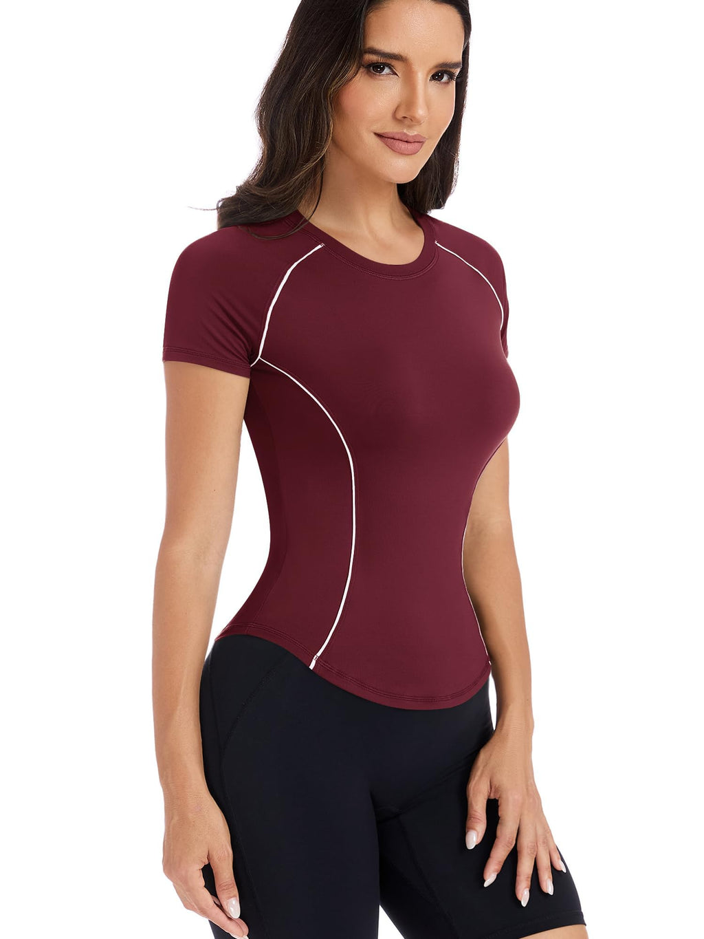 Short Sleeve Workout Tops for Women Athletic Gym Shirts Yoga Running Sports Breathable Tees