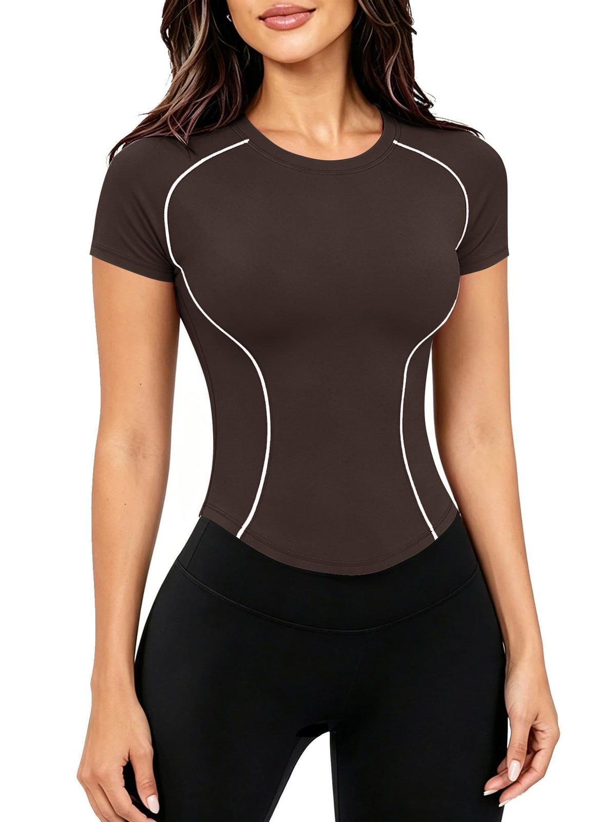 Short Sleeve Workout Tops for Women Athletic Gym Shirts Yoga Running Sports Breathable Tees