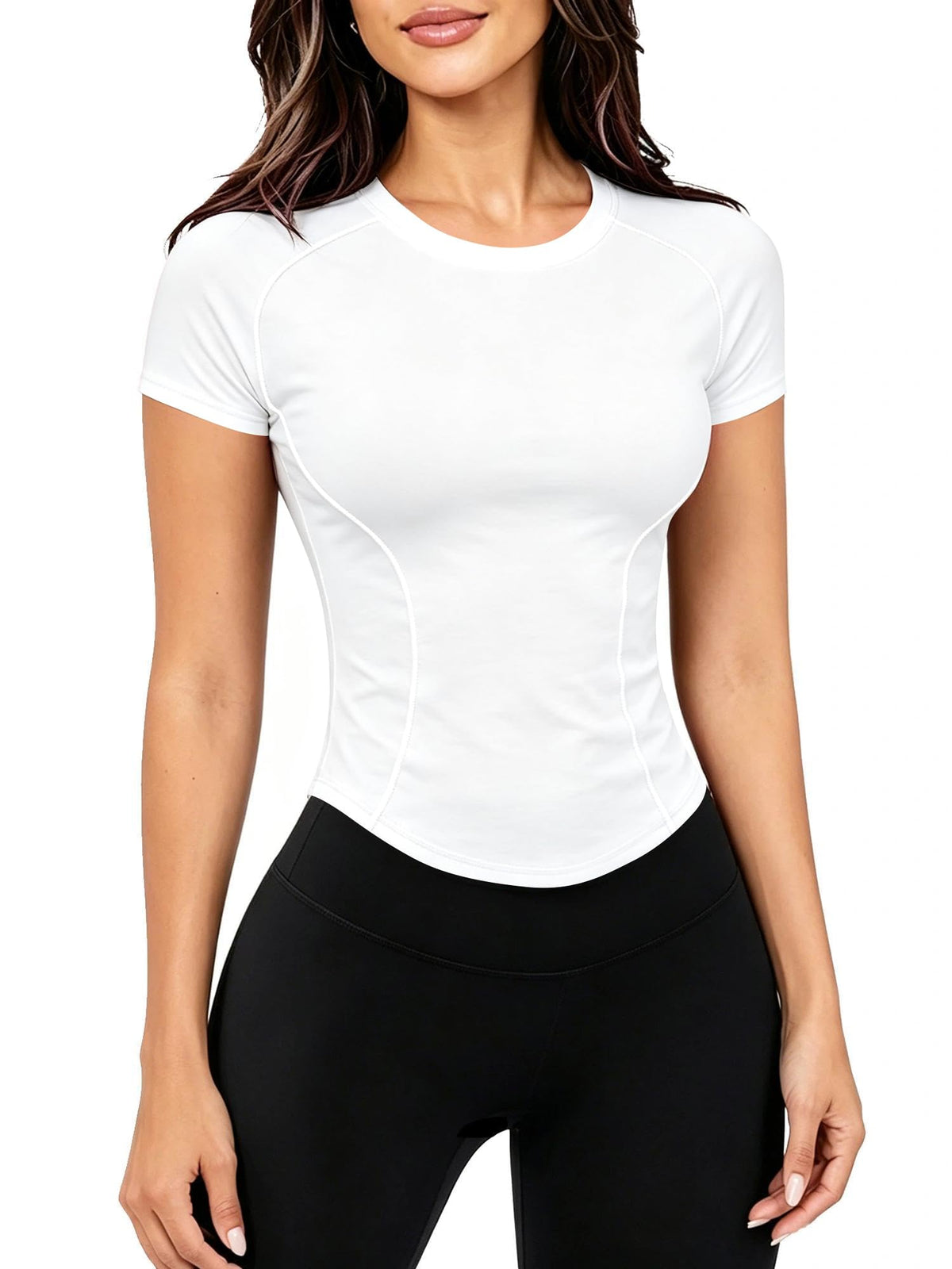 Short Sleeve Workout Tops for Women Athletic Gym Shirts Yoga Running Sports Breathable Tees