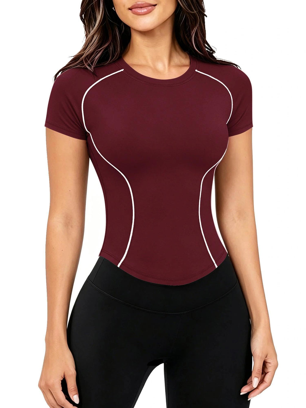Short Sleeve Workout Tops for Women Athletic Gym Shirts Yoga Running Sports Breathable Tees