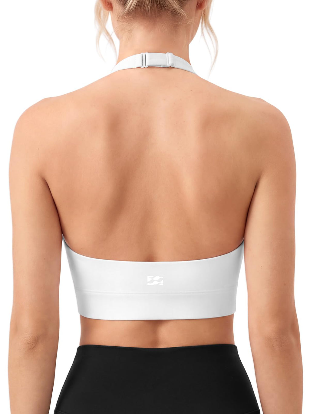 Halter Sports Bra with Adjustable Strap