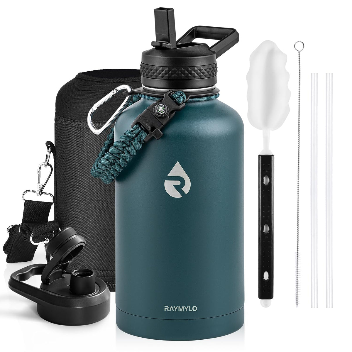 RAYMYLO Insulated Water Bottle 40 oz, Triple Wall Vacuum Stainless Steel