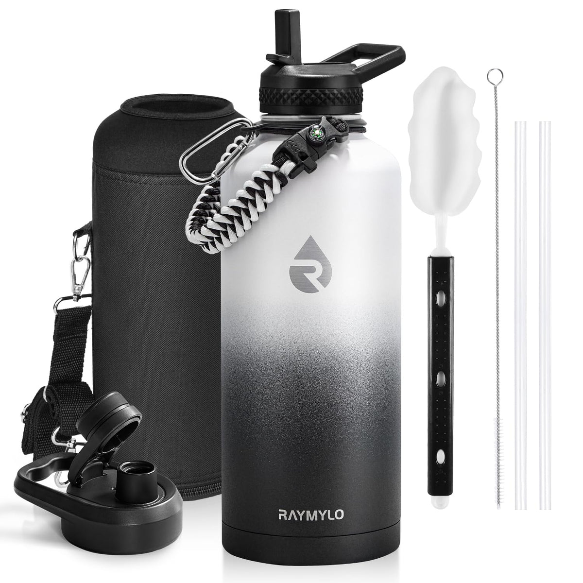 RAYMYLO Insulated Water Bottle 40 oz, Triple Wall Vacuum Stainless Steel