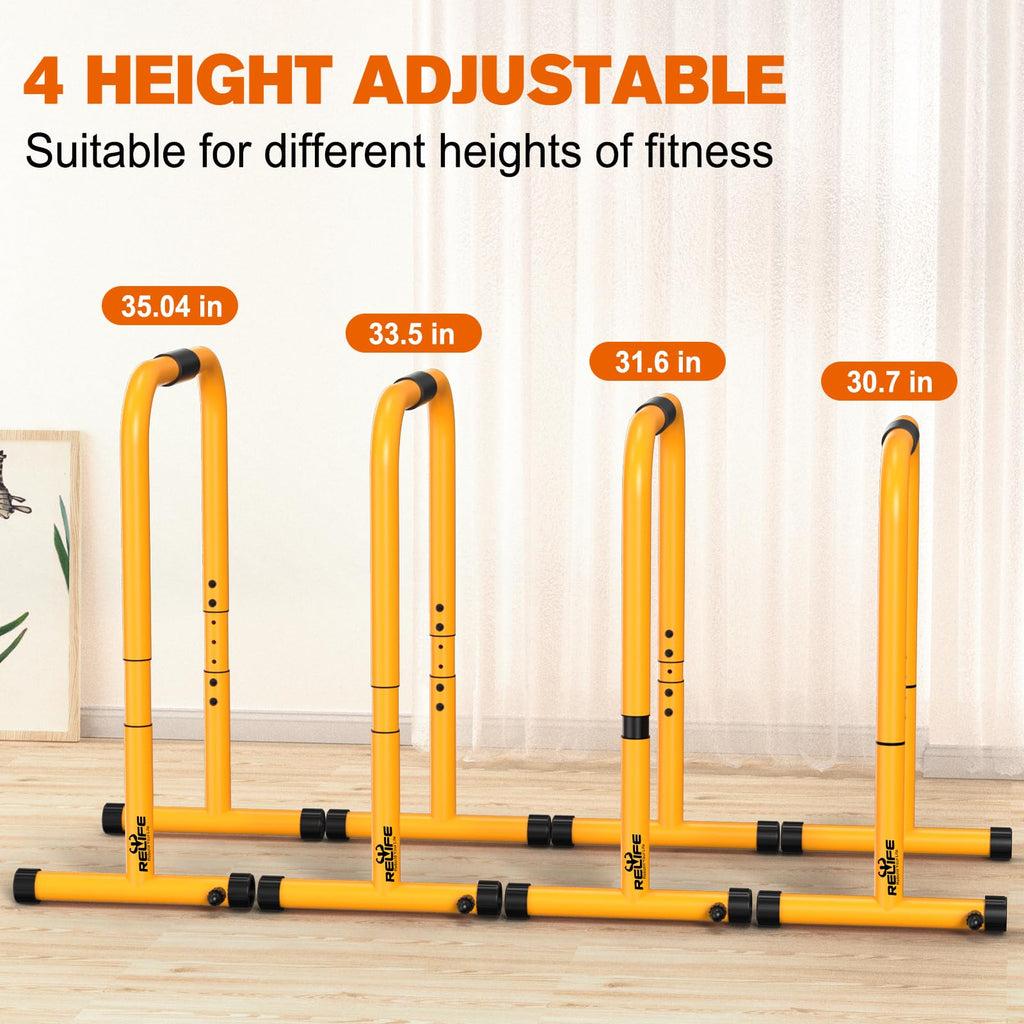 RELIFE REBUILD YOUR LIFE Dip Bar for Home Gym Training 400LBS Parallel Bars