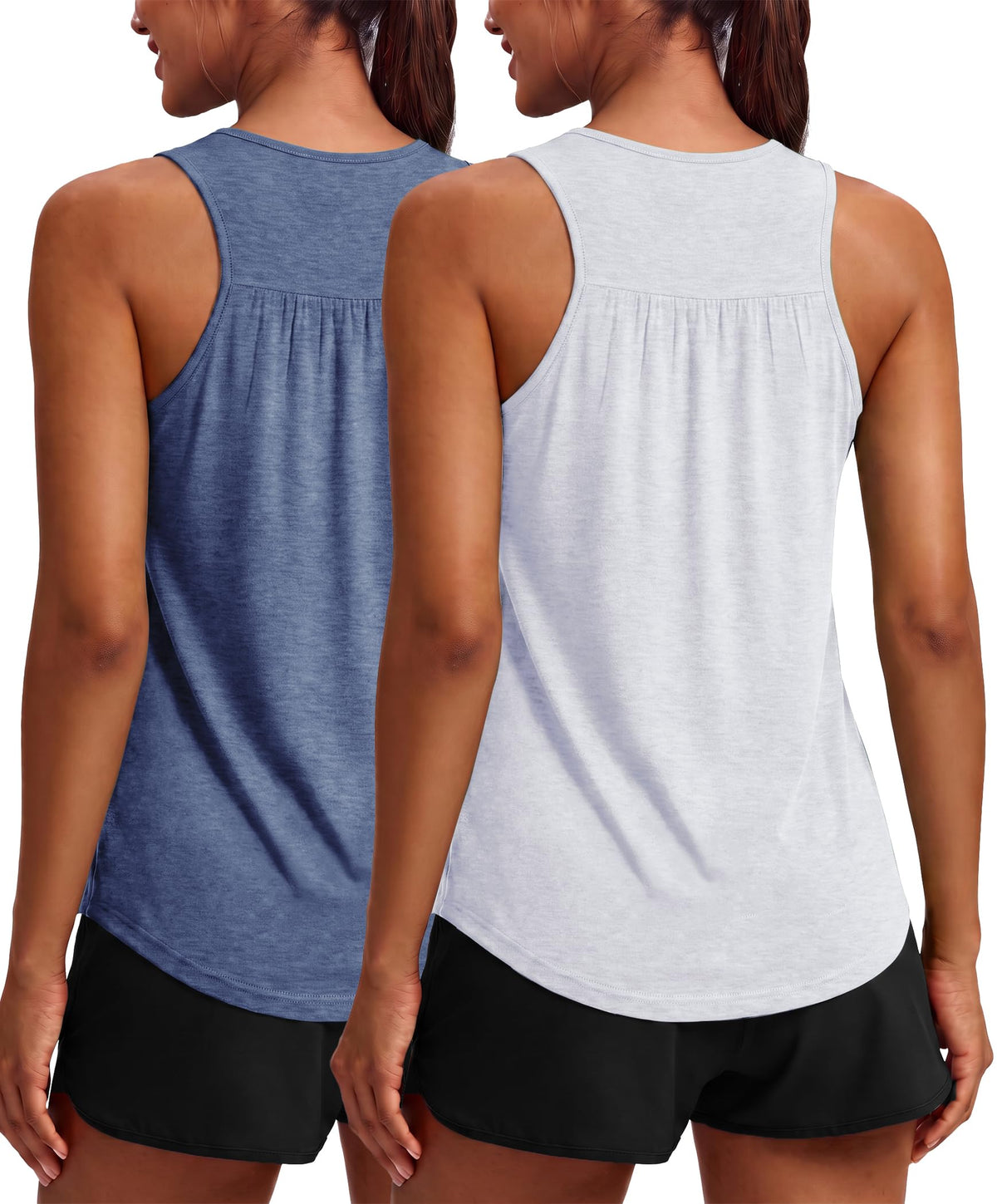PINSPARK Workout Tank Tops for Women Racerback Athletic Gym Yoga Shirt