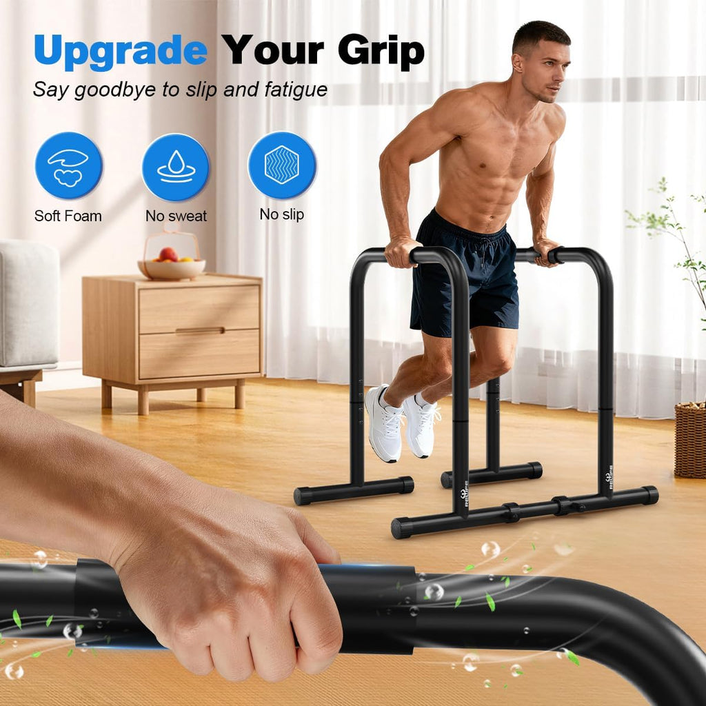 RELIFE REBUILD YOUR LIFE Dip Bar for Home Gym Training 400LBS Parallel Bars