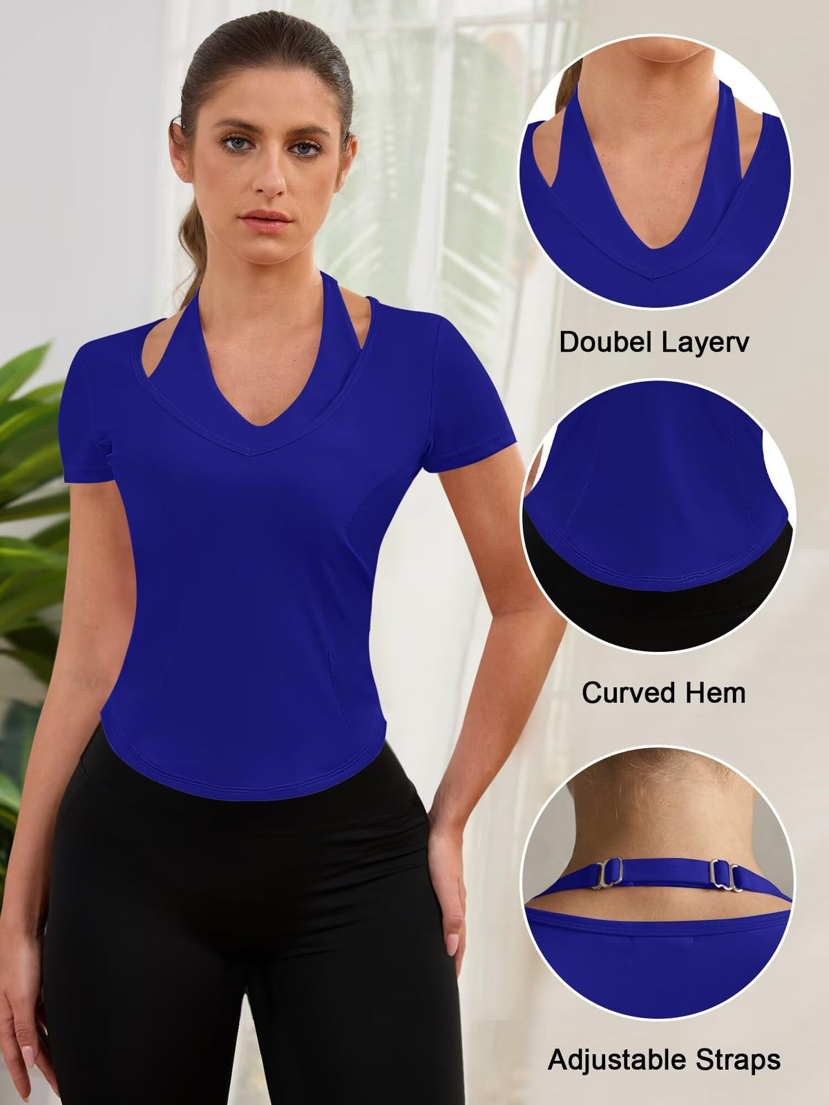 Short Sleeve Workout Tops for Women Athletic Gym Shirts Yoga Running Sports Breathable Tees
