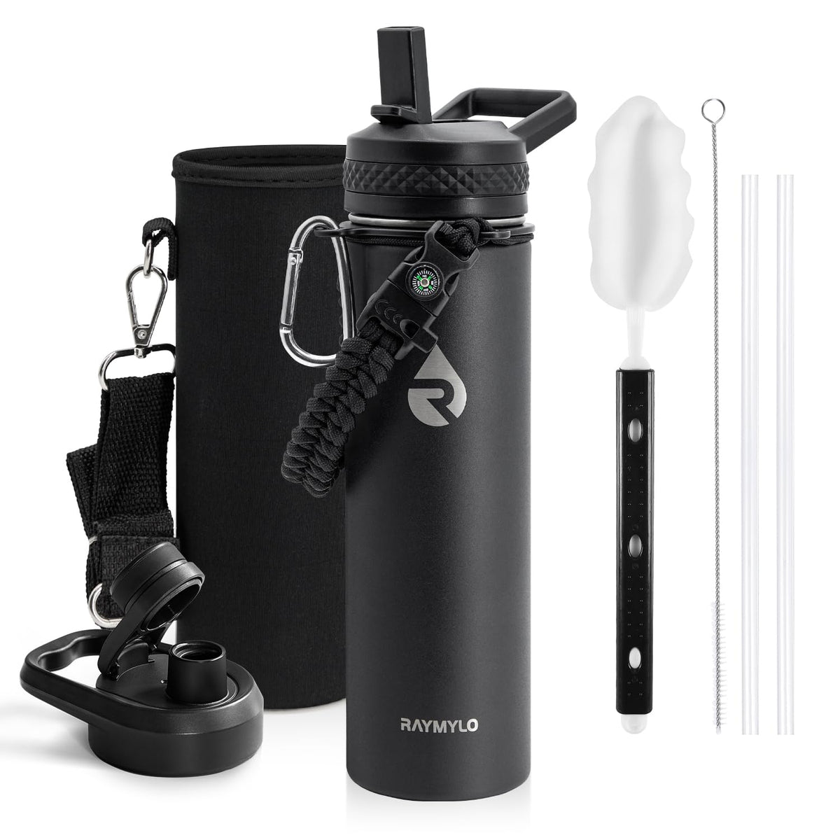 RAYMYLO Insulated Water Bottle 40 oz, Triple Wall Vacuum Stainless Steel