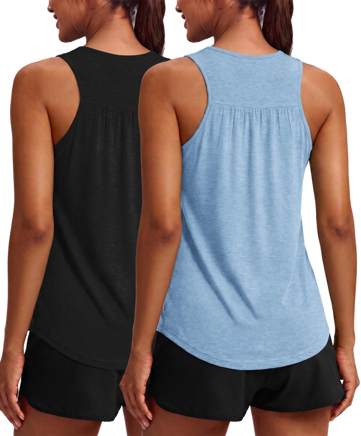 PINSPARK Workout Tank Tops for Women Racerback Athletic Gym Yoga Shirt