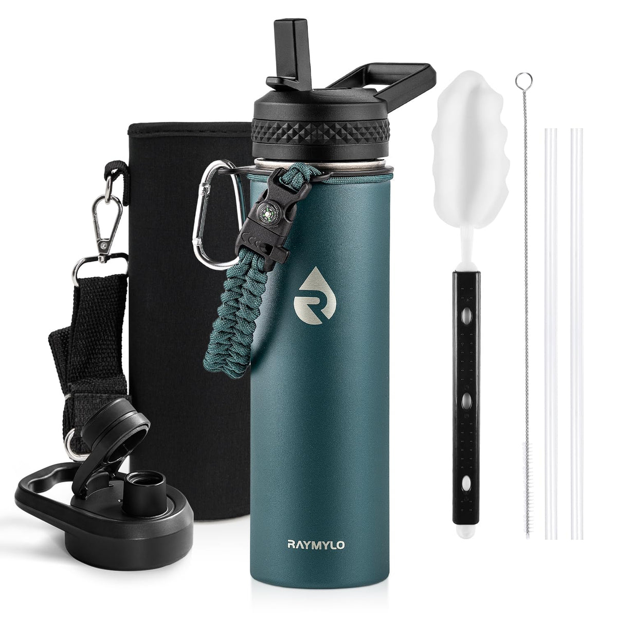 RAYMYLO Insulated Water Bottle 40 oz, Triple Wall Vacuum Stainless Steel