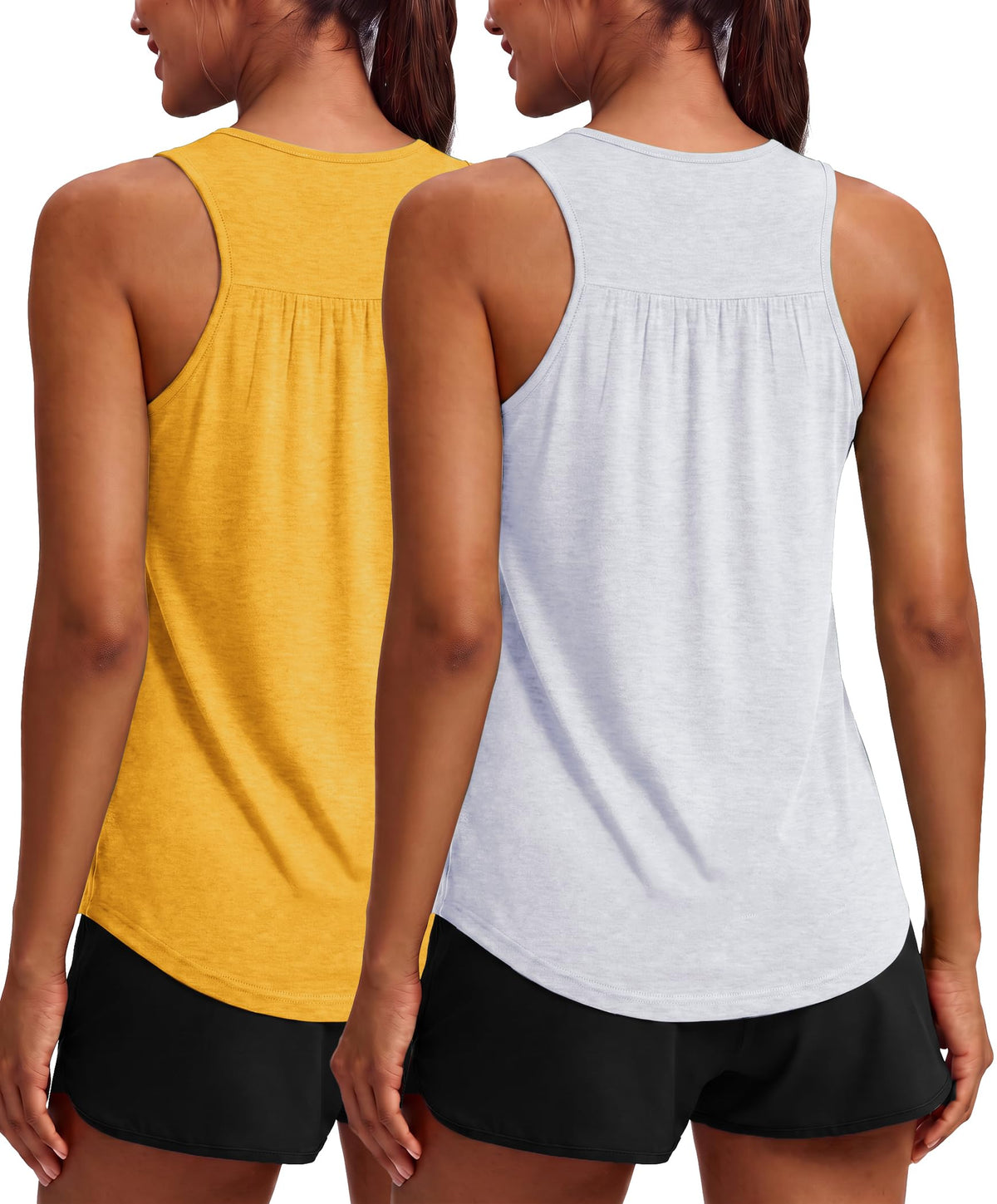 PINSPARK Workout Tank Tops for Women Racerback Athletic Gym Yoga Shirt
