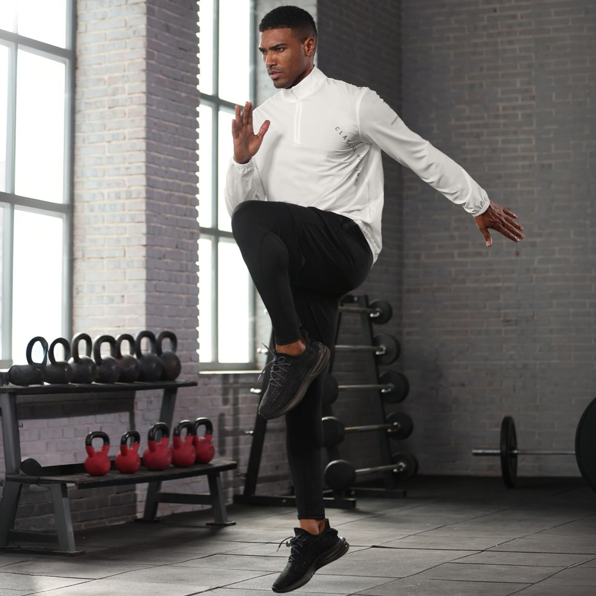 BUYJYA 5Pcs Men's Workout Gym Clothes Set Athletic Fitness Clothing