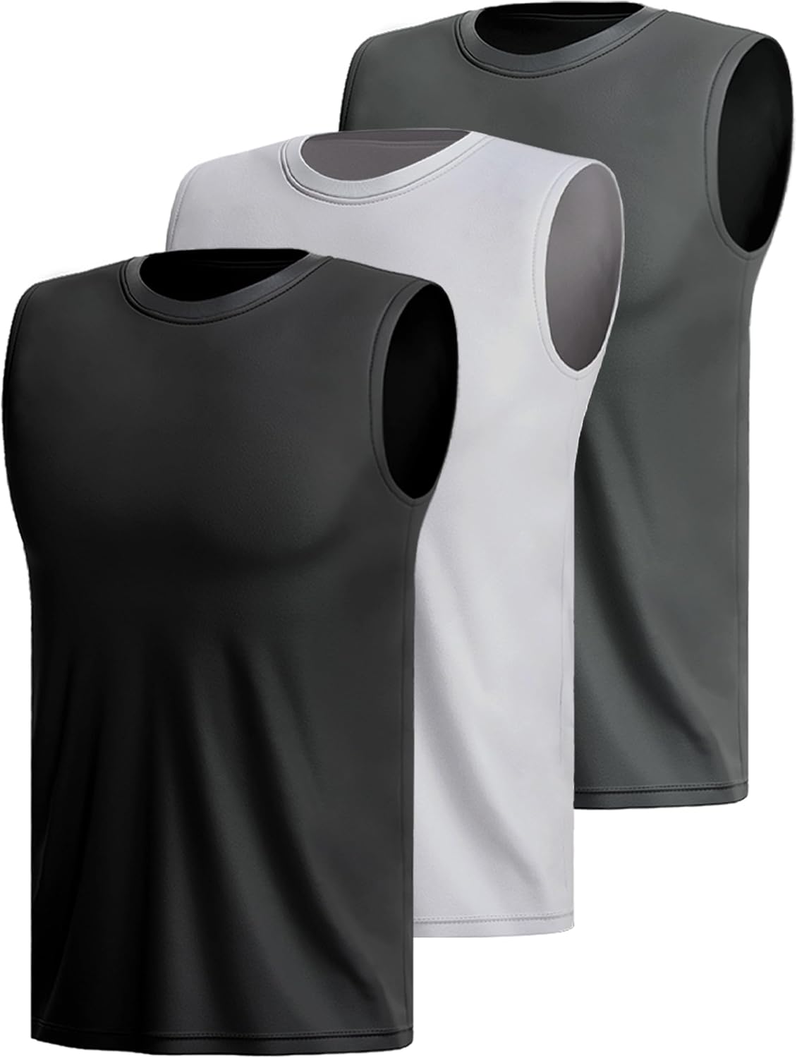 3 Or 5er Pack Sport Tank Top Herren äRmellos Shirt Fitness Achselshirt Schnelltrocknend Muskelshirt Atmungsaktiv Laufshirt Tanktop Gym Funktionsshirt Sleeveless Sportshirt Westen Multipack