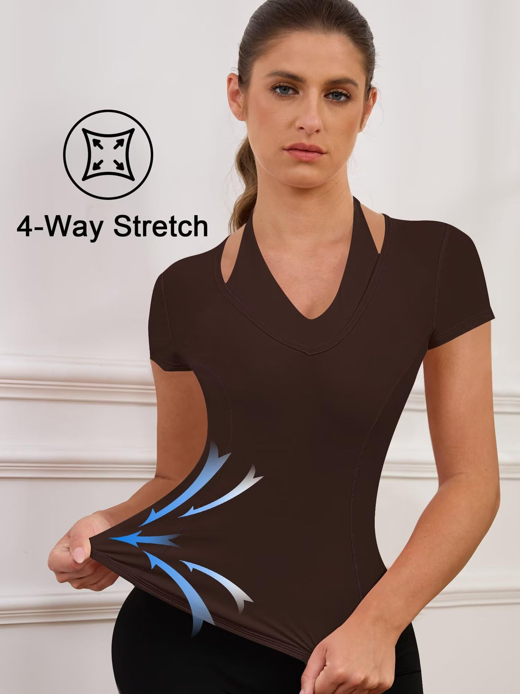 Short Sleeve Workout Tops for Women Athletic Gym Shirts Yoga Running Sports Breathable Tees
