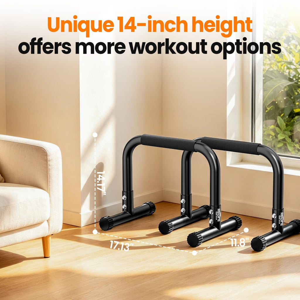 RELIFE REBUILD YOUR LIFE Dip Bar for Home Gym Training 400LBS Parallel Bars