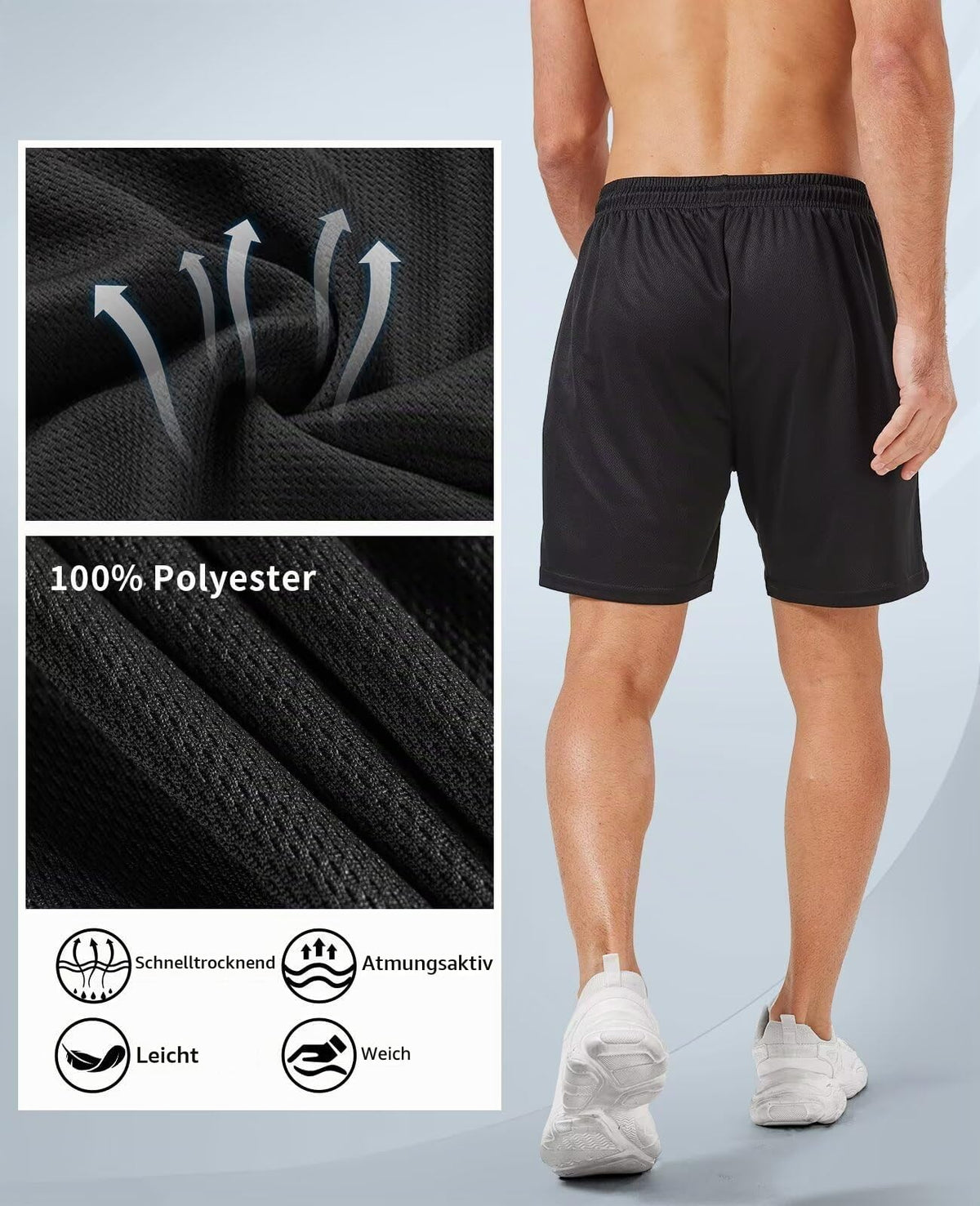 lomsoe 5er Pack Sporthose Herren Kurz 5 Zoll, Mesh Sport Shorts Herren Schnell Trocknend Leicht Sommer, Running Gym Laufhose Herren Kurz Jogginghose Aktiv mit Taschen