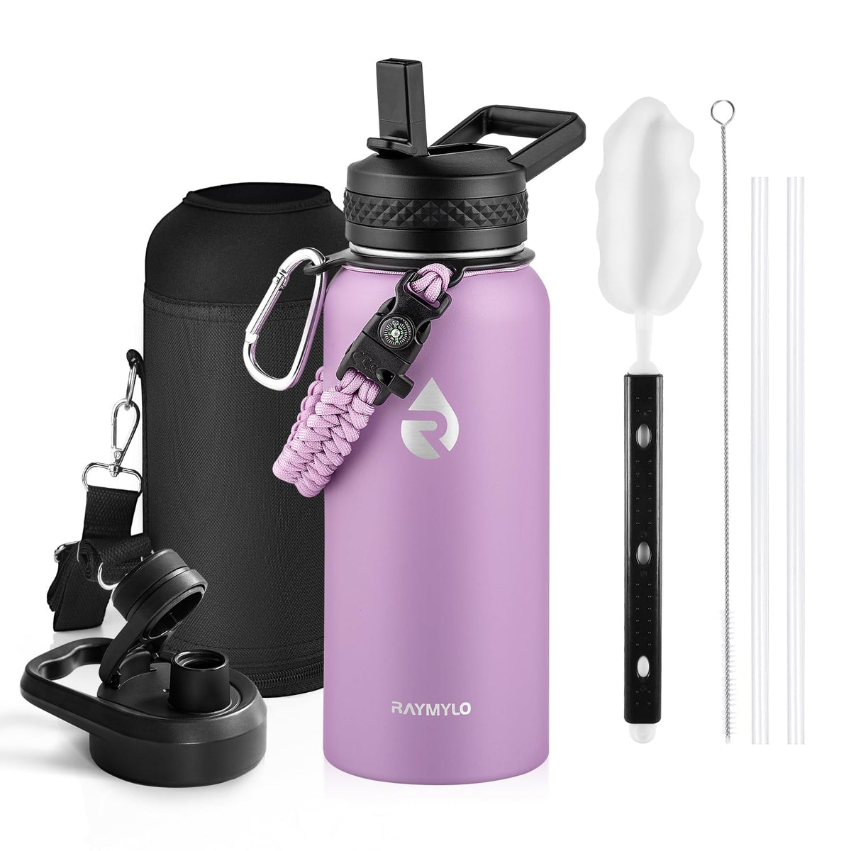 RAYMYLO Insulated Water Bottle 40 oz, Triple Wall Vacuum Stainless Steel