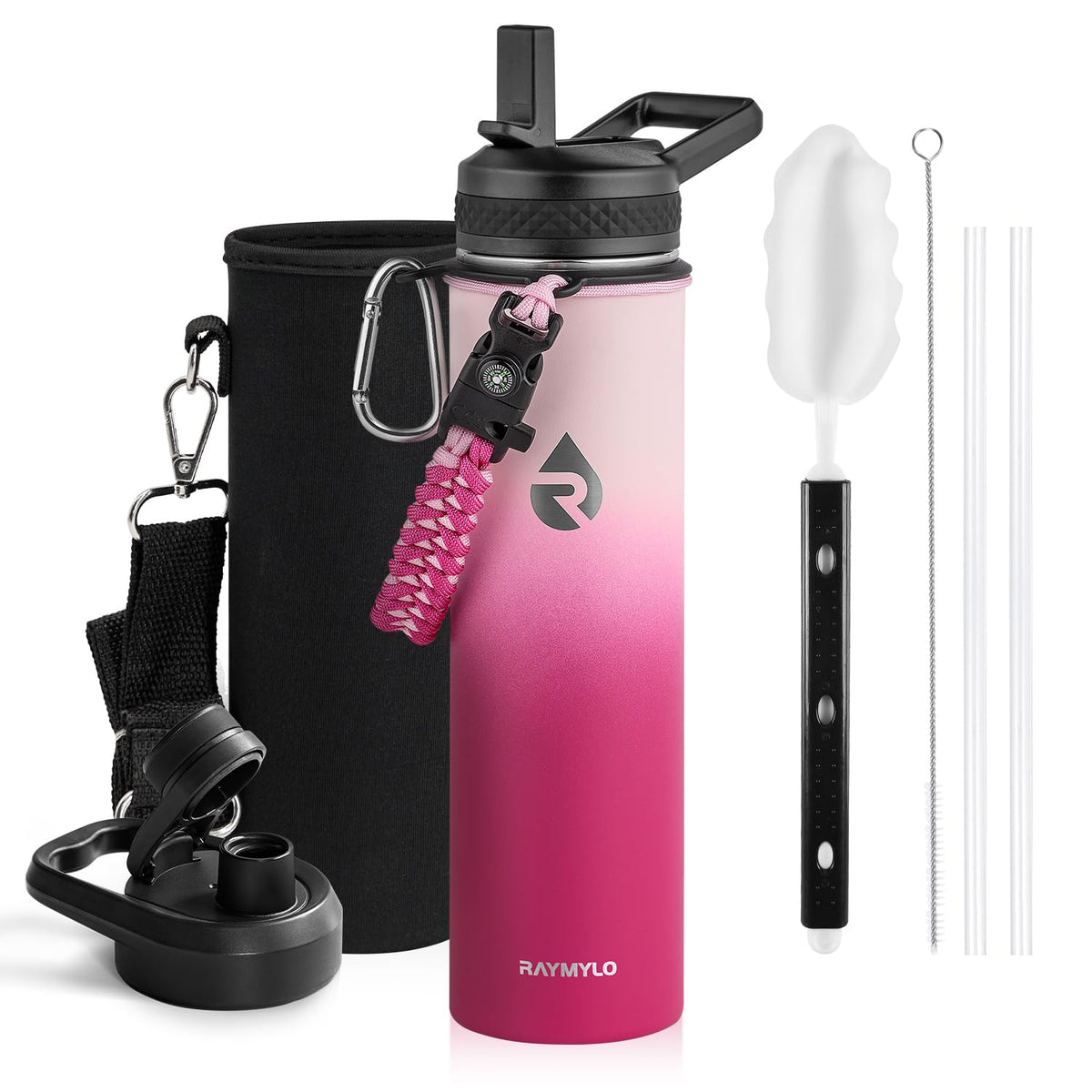 RAYMYLO Insulated Water Bottle 40 oz, Triple Wall Vacuum Stainless Steel