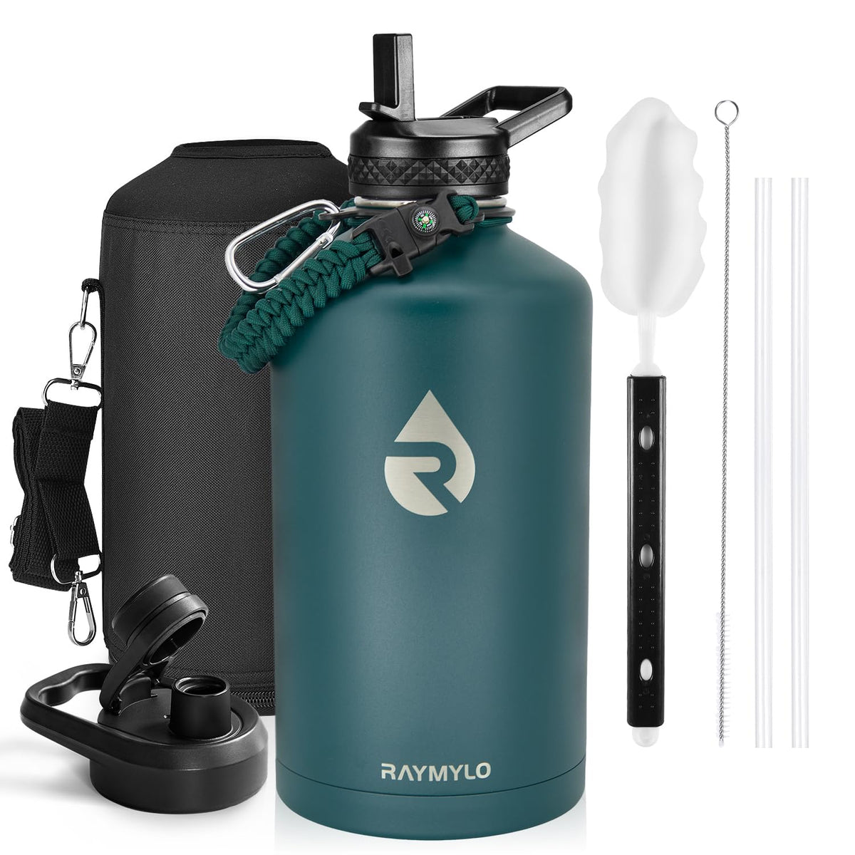 RAYMYLO Insulated Water Bottle 40 oz, Triple Wall Vacuum Stainless Steel