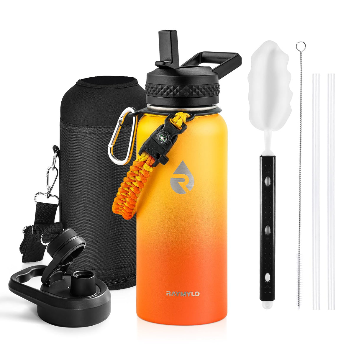 RAYMYLO Insulated Water Bottle 40 oz, Triple Wall Vacuum Stainless Steel