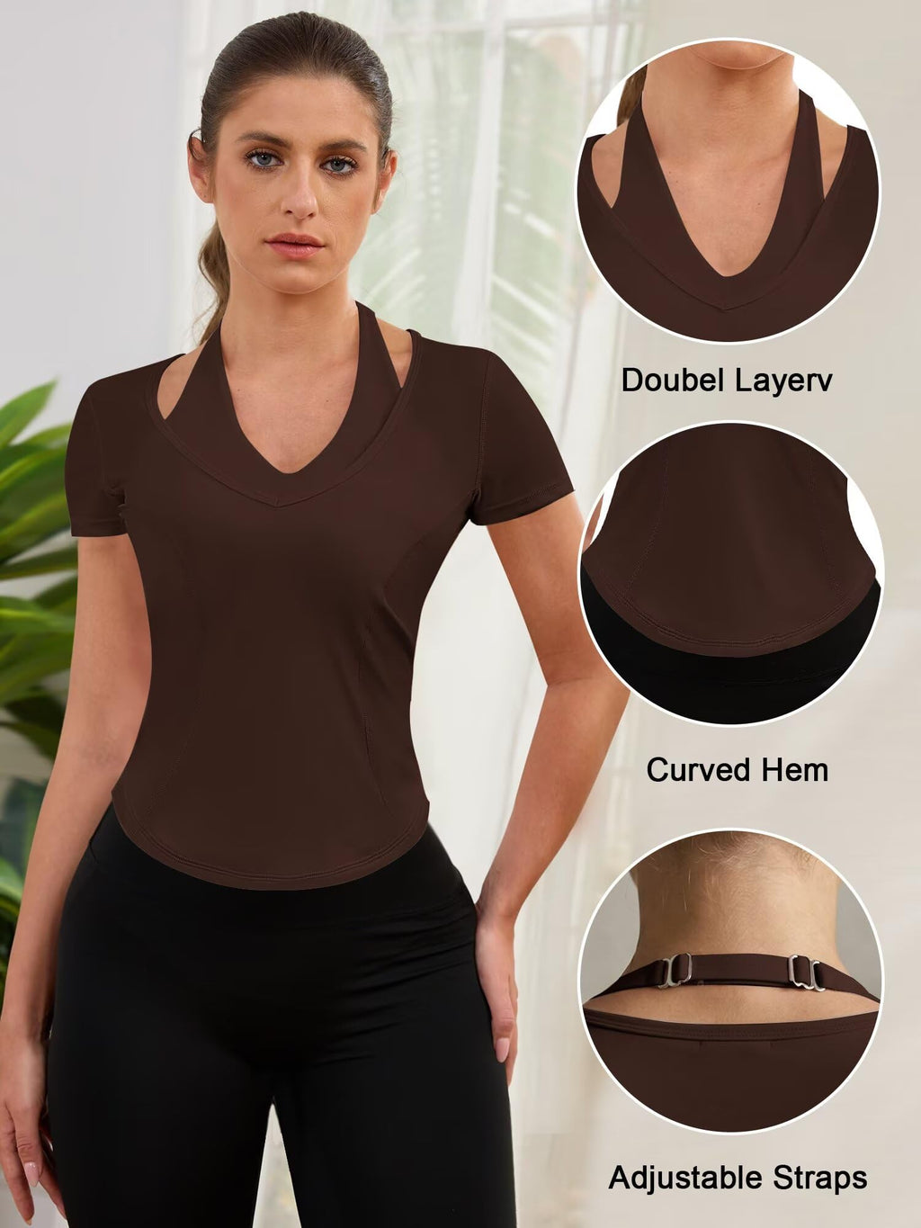 Short Sleeve Workout Tops for Women Athletic Gym Shirts Yoga Running Sports Breathable Tees