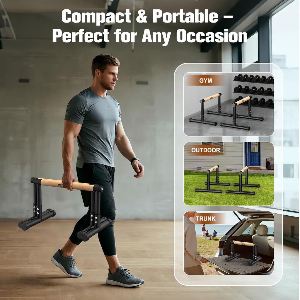 RELIFE REBUILD YOUR LIFE Dip Bar for Home Gym Training 400LBS Parallel Bars