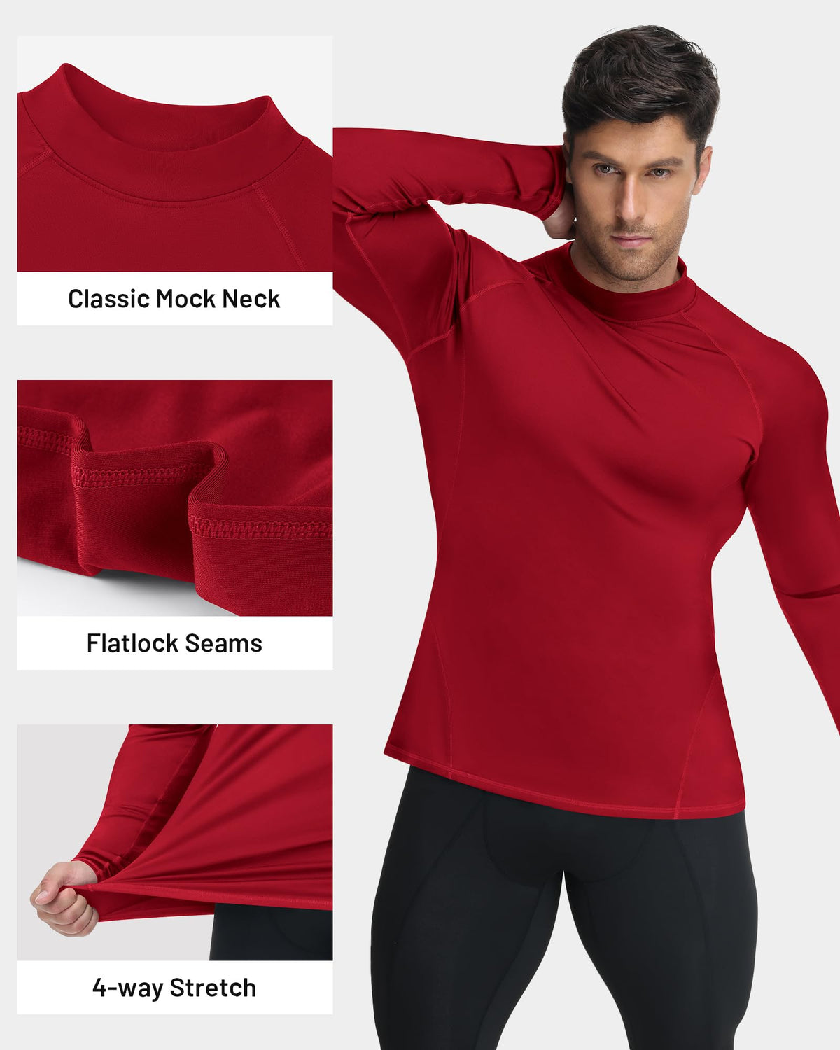 Men's Thermal Mock-Neck Base Layer