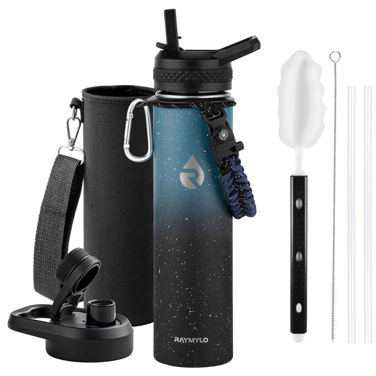 RAYMYLO Insulated Water Bottle 40 oz, Triple Wall Vacuum Stainless Steel