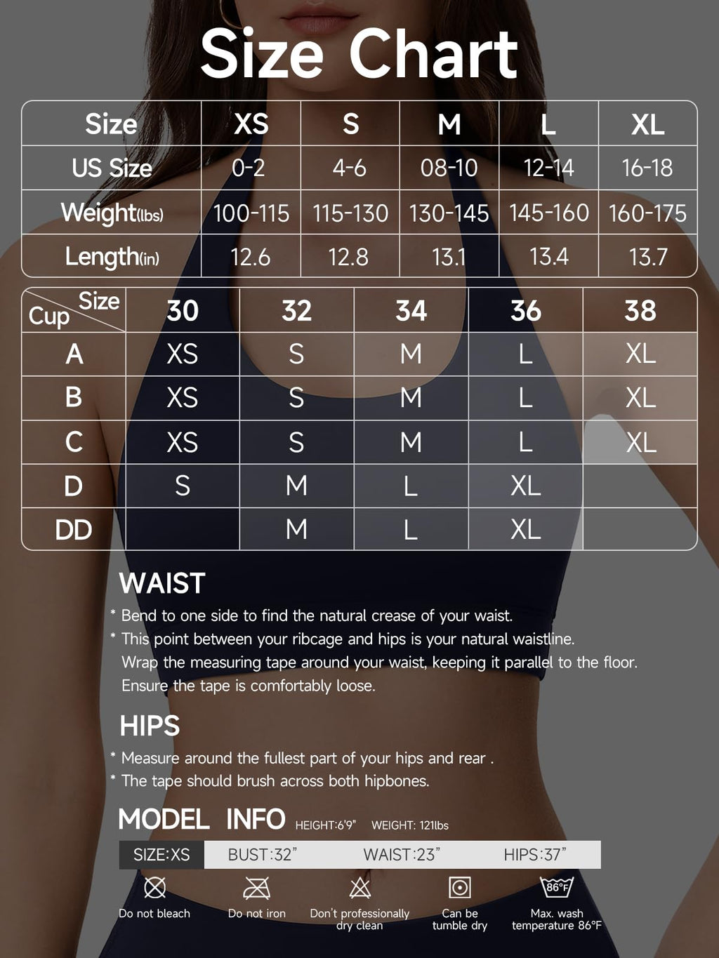 Halter Sports Bra with Adjustable Strap