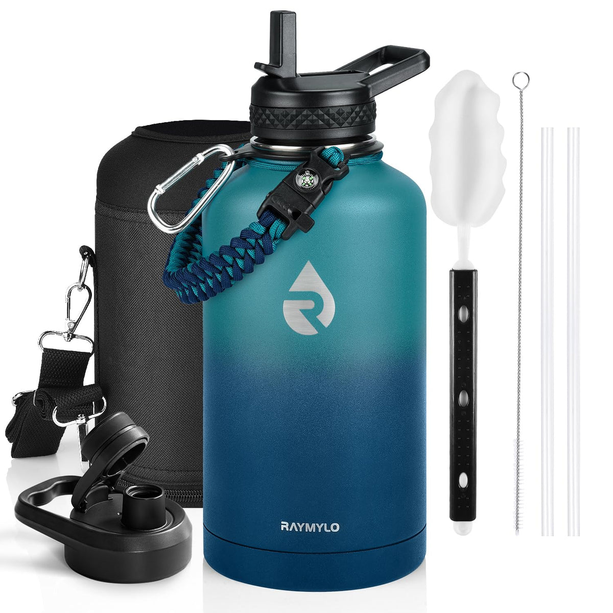 RAYMYLO Insulated Water Bottle 40 oz, Triple Wall Vacuum Stainless Steel