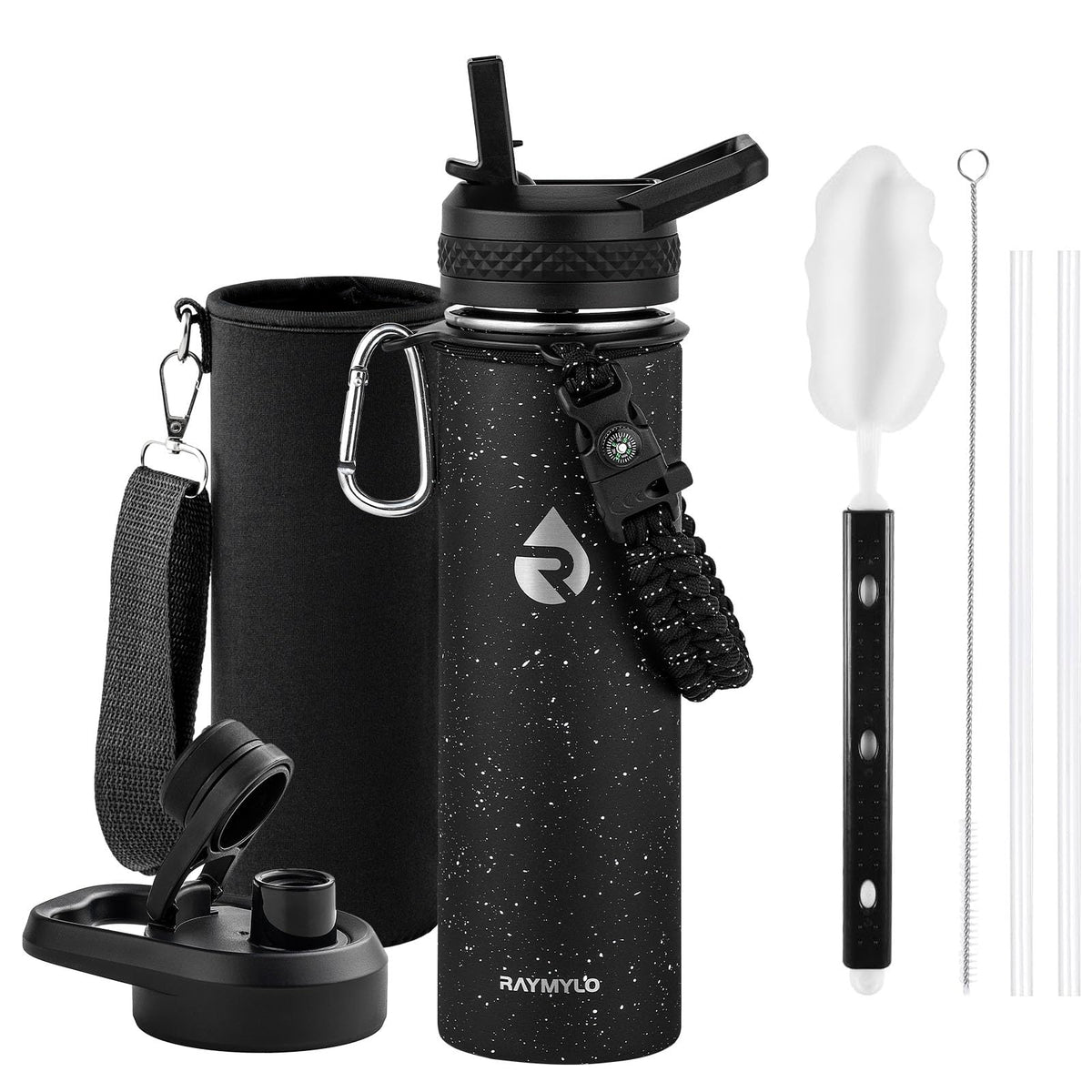 RAYMYLO Insulated Water Bottle 40 oz, Triple Wall Vacuum Stainless Steel