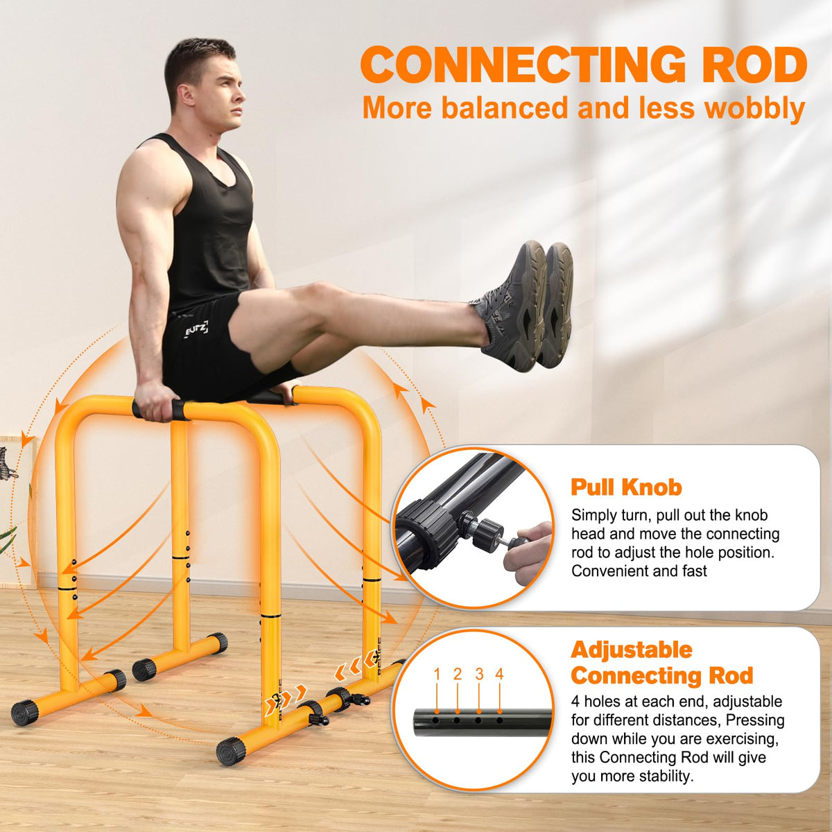 RELIFE REBUILD YOUR LIFE Dip Bar for Home Gym Training 400LBS Parallel Bars