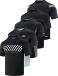 Liberty Imports 5 Pack Men's Active Quick Dry Crew Neck T Shirts
