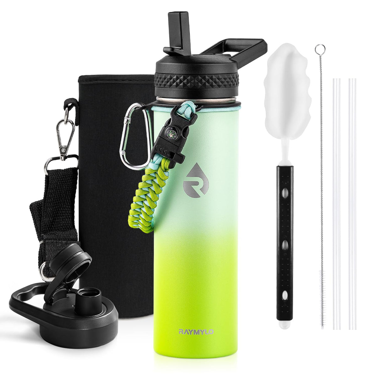 RAYMYLO Insulated Water Bottle 40 oz, Triple Wall Vacuum Stainless Steel