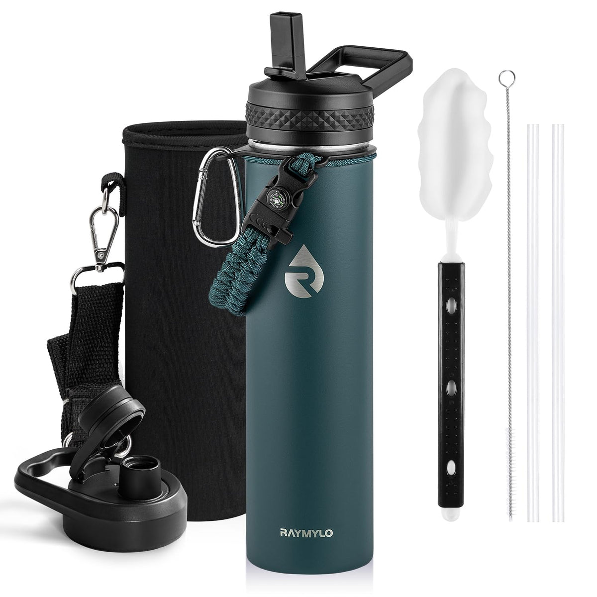 RAYMYLO Insulated Water Bottle 40 oz, Triple Wall Vacuum Stainless Steel