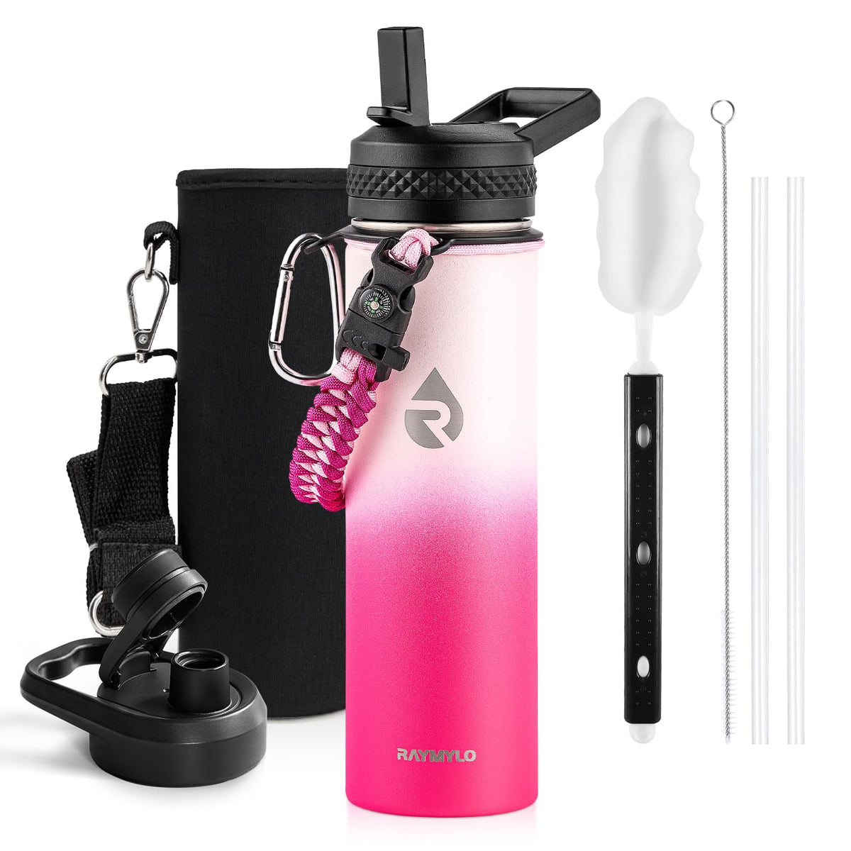 RAYMYLO Insulated Water Bottle 40 oz, Triple Wall Vacuum Stainless Steel
