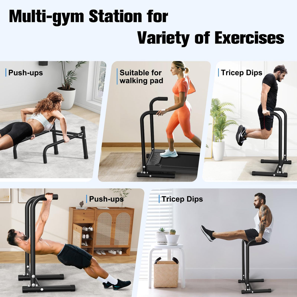 RELIFE REBUILD YOUR LIFE Dip Bar for Home Gym Training 400LBS Parallel Bars